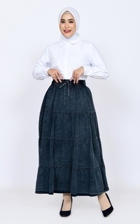 Skirt Long Skirt Denim Aurora Snow Black