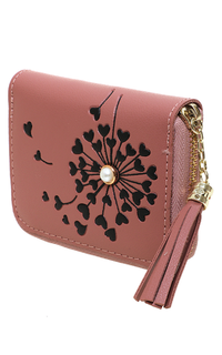 Tas Fecesa Purses Dompet Wanita Spread Love Wallet Casual Many Slot Material Leather Kulit ORIGINAL-Pink