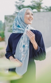 Hijab Motif Derma Scarf - Orchid Blue