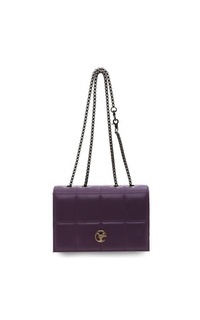 Bag Wilda Sling Bags Casual Motif Kotak-Kotak Design Simple Fashionable - Purple