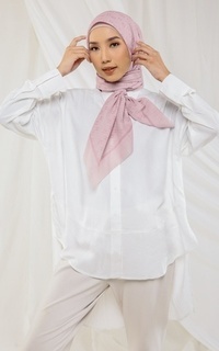 Hijab Motif HIJUP Monogram Scarf in Dusty Pink