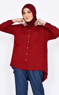 Tunic Tunik Katun Syifa Red