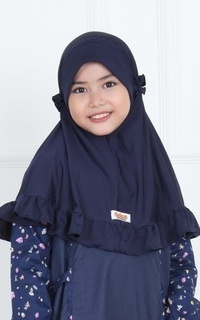 Hijab Instan Bergo Elsa Navy Jumbo