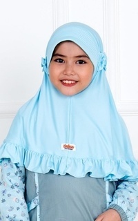 Instant Hijab Bergo Elsa Baby Blue Standar