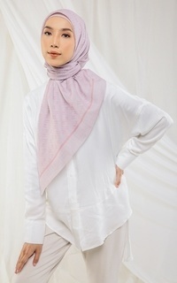 Hijab Motif HIJUP Monogram Scarf in Peachskin