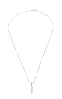 Perhiasan Ainsley Aksesoris Fashion Kalung Pria Wanita Necklace Liontin Balok Anti Karat Material Titanium ORIGINAL - Silver Silver-580382
