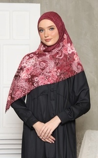 Hijab Motif ANYELIR SERIES MAROON