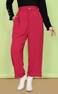 Celana Mybamus Lili Highwaist Korean Pants Fuschia M17229 R87S4
