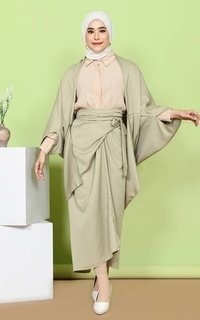 Rok Mybamus Tasya Satin Wrap Skirt – Rok Lilit Sage Green M17237 R88S6 Sage Green-581104