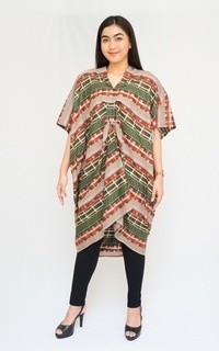 Kaftan Dress Wanita Danish Wardrobe Kaftan Aubrey - Coklat Gradasi