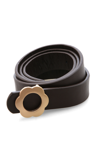 Belt Imani Ikat Pinggang Aksesoris Fashion Wanita Flower Ring Belt Material Leather ORIGINAL - Dark Brown