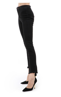 Pants Jourel Celana Panjang Wanita Highwaist Jeans Style Cutbray Rawis Staylish Material Denim ORIGINAL - Black Black-584484
