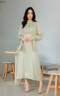 Long Dress Kim Vintage MAXI Dress - Avocado (Sage Green)