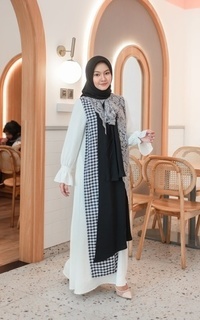 Gamis Ariona - Asha Dress White