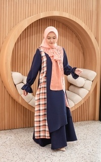 Gamis Ariona - Asha Dress Navy