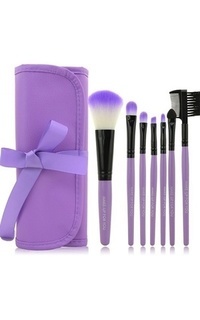 Beauty Brush Kuas Make Up 7 Set Aksesoris Tata Rias Wajah dengan Case Kulit ORIGINAL