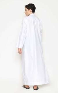 Menswear Allev Gamis pria Mubin Thobe - Putih Putih-591613
