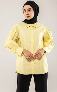 Kemeja Amanda Shirt with Puff Sleeve - Sun