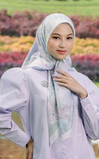 Hijab Motif Kalina - Cotton (Voal Square)