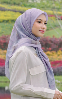 Printed Scarf Kalina - Amethyst (Voal Square)