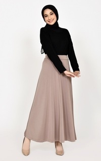 Rok Long Skirt Scuba Alina Mocca