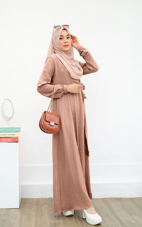 Long Dress Gamis Acinta - Mocca - XL