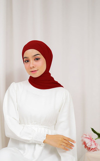 Hijab Instan PIO (Pashmina Instan Oval) Maroon [fast po 3hari]