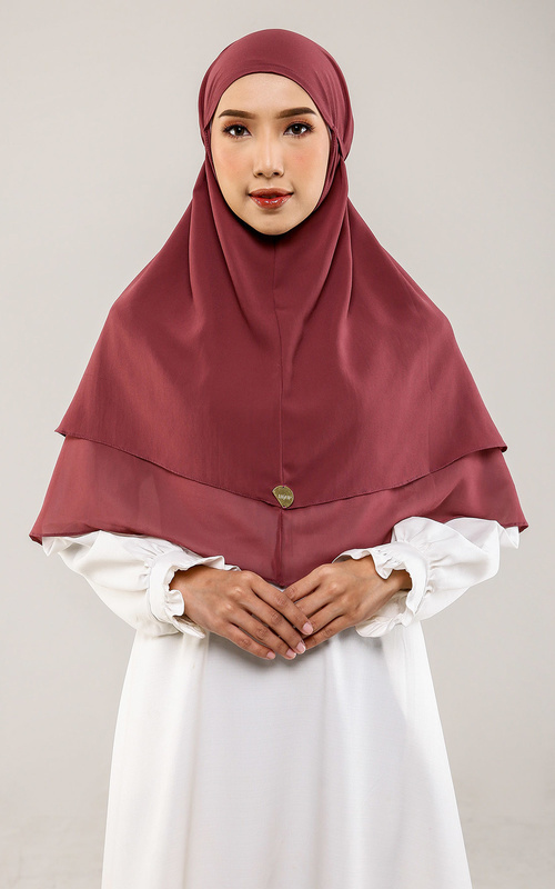 Hijab Instan - Namia Bergo - Raspberry