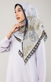 Hijab Motif Malicca Royal Garden Scarves Black