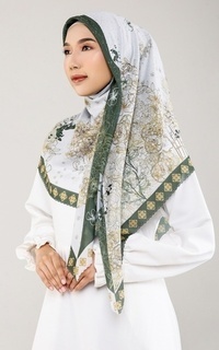 Hijab Motif Malicca Royal Garden Scarves Green