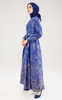 Gamis Royal Garden Long Dress Blue