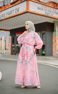 Gamis Amidala Maxi Dress - Pink