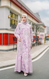 Gamis Amidala Maxi with Side Ruffle - Lilac