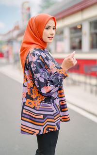 Blus Amidala Puff Sleeve Blouse - Midnight Navy-595845