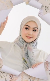 Hijab Motif Potpourri - Latte