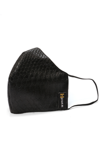 Masker Vente Masker Earloop Unisex Fashion Casual Comfortable Material Leather ORIGINAL-Black Hitam-596353