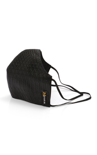 Masker Vente Masker Earloop Unisex Fashion Casual Comfortable Material Leather ORIGINAL-Black Hitam-596354