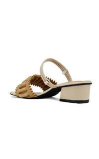 Shoes Block Heels Karet Scrunch Wanita - SYAHNAZ CREAM Cream-596766