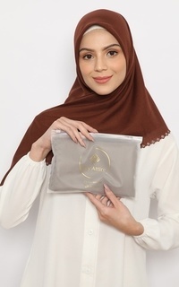 Hijab Polos Afina Voal Scarf Cinnamon