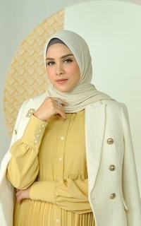 Pashmina Bimu Pleated Shawl - Ivory