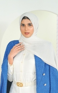 Pashmina Bimu Pleated Shawl - Fog