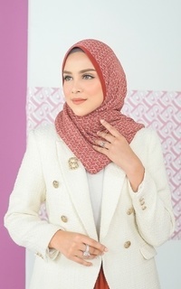 Pashmina Bimu Pleated Shawl - Tomato