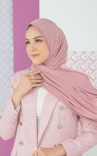 Pashmina Bimu Pleated Shawl - Ash Rose