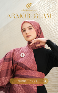 Hijab Motif Armor Glam - Burnt Henna