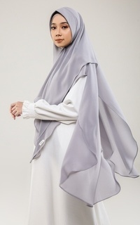 Hijab Instan Khimar Azalea Silver 