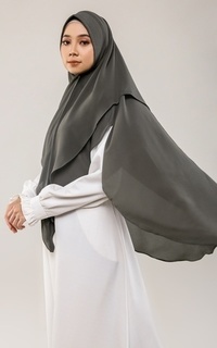 Hijab Instan Khimar Azalea Grey