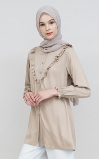 Blouse Sekido Blouse Busui Friendly Aloca Bahan Rayon Warna Hitam dan Cream Cream-602541
