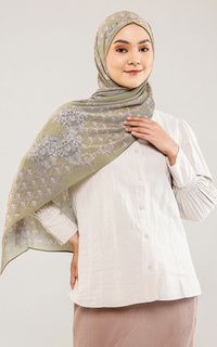 Pashmina The Granada Pleated Shawl - Olive