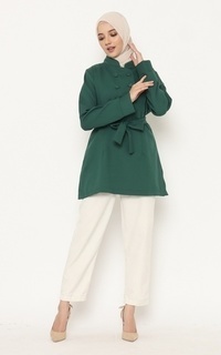 Blus Chistyy Blouse Green Leaf