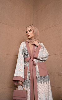 Gamis Camillia Etnic Outer Moka